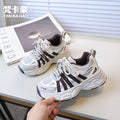Vancahao girls' chunky sole lightweight fashion sneakers -  spring/autumn new korean style kids' trendy dad shoes