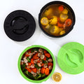 Takeaway insulated rice bucket for office workers with soup and rice portable fresh satchel pot stainless steel three-piece set processing personalized
