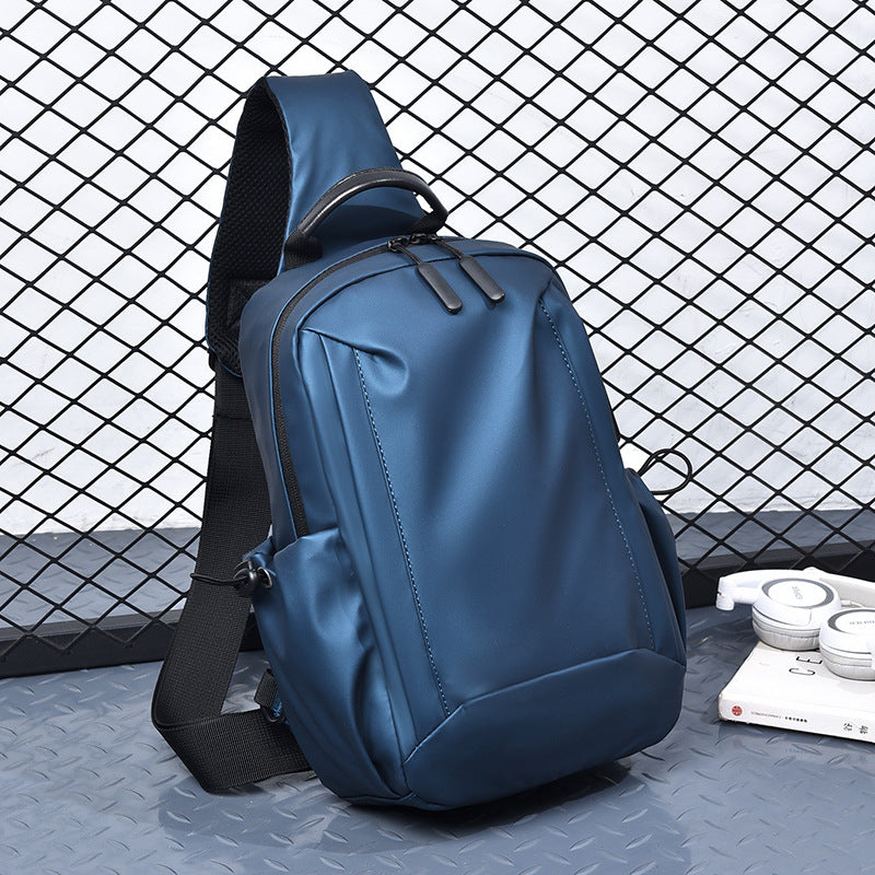 Cross-border fashion men's breast bag fashion casual shoulder messenger bag large capacity men's oblique backpack sports trend direct sales