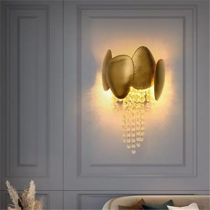 New arrivalaccessible luxury crystal wall lamp popular bedside living room background wall corridor aisle casualclassy wall lamp