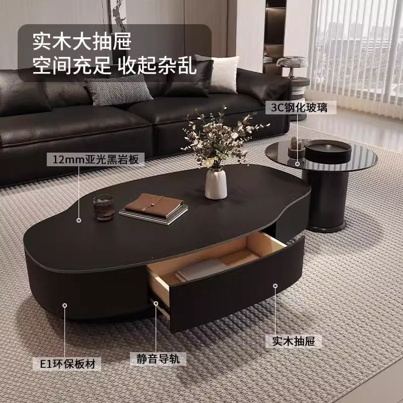 Italian light luxury mango slate coffee table living room simple for homeclassy tea table modern special-shaped small apartment combination