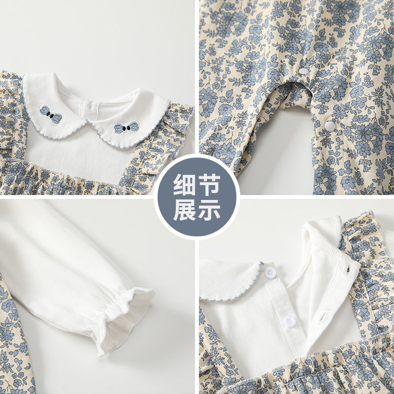 Autum jumpsuit type a pure cottonlong sleeves autumn clothing baby romper k-style small monthly children's clothing baby clothes clothing