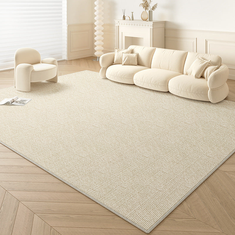 Distributed carpet living room classy sense  new style stain-resistant, wash-free, wipeable cream style pure color waterproof maintenance-free floor