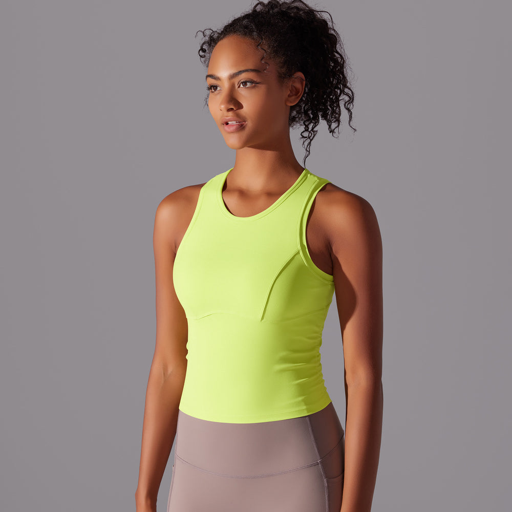 tight sports beautiful back topsall-in-one coasters yoga clothes naked running training quick-drying fitness vest