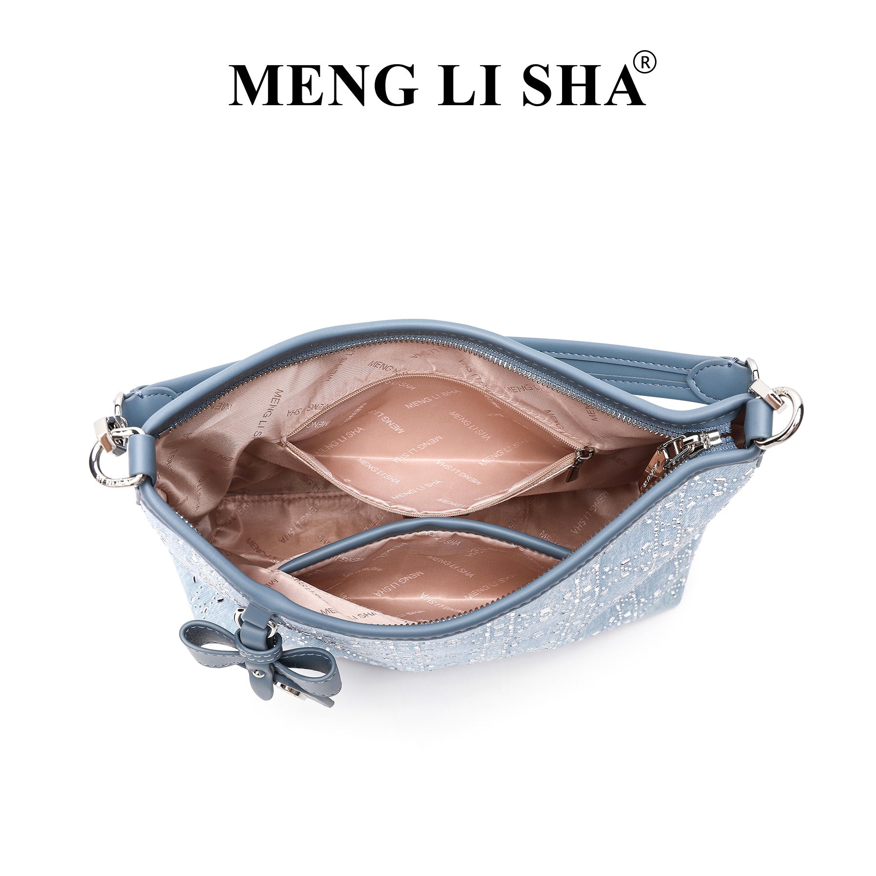 French niche new high-end diamond-encrusted women's shoulder underarm tote bag commuting large-capacity hand carry messenger bag