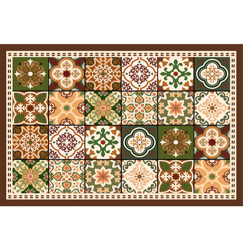 Kitchen floor mat, non-slip, oil-proof, american retro pvc, cuttable, waterproof, high-end feel, foot mat, wipeable, no-wash, for home