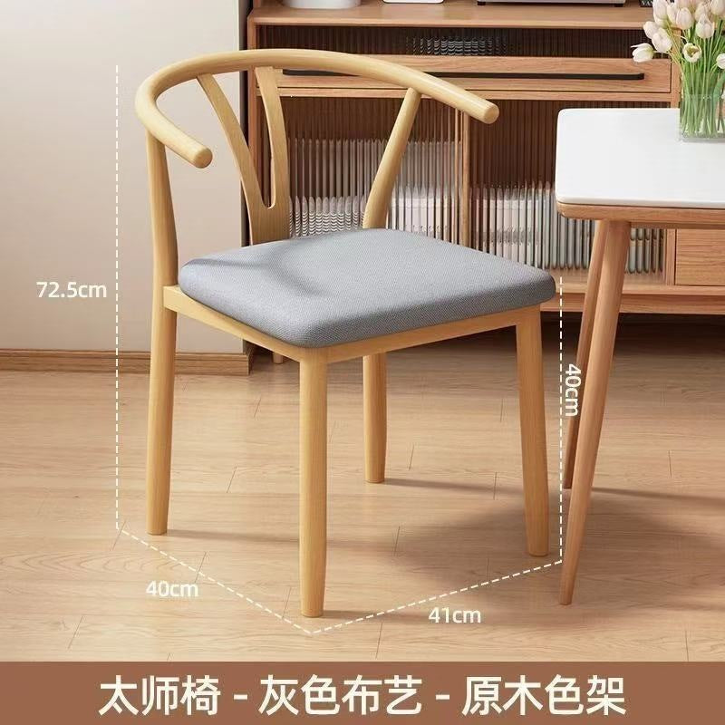 Taishi chair back chair for home dining chair modern casual commercial dining table horn restaurant stool backrest iron tea chair