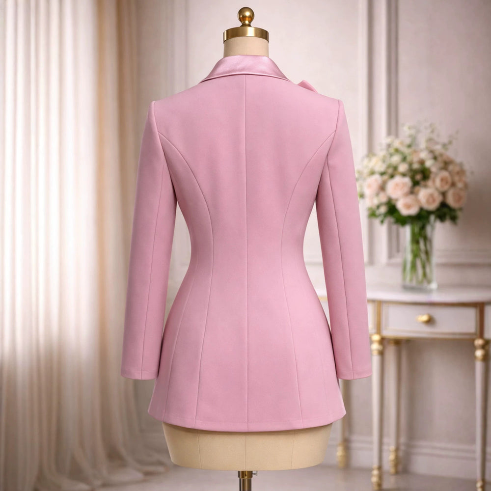 New arrivalstereobows suit outwear waist slimming lookelegantwork clothingsatin collar suit tops blazer