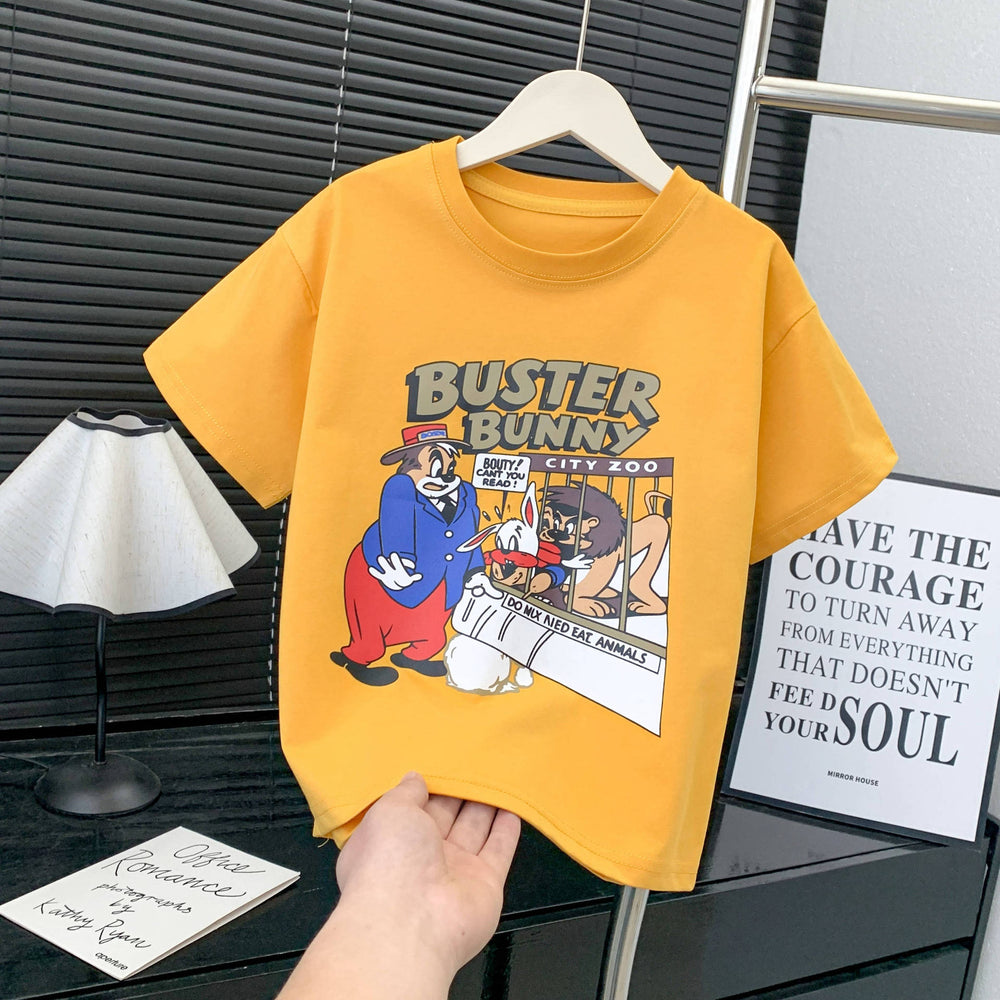 【summer new arrivals】 summer collection: ice silk t-shirts for boys and girls - breathable, sweat-wicking, watermark design, premium quality