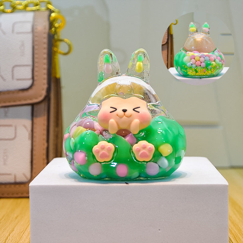 oversized three-dimensional quicksand KIKI shopping mall blind box figure desktop ornament car pendant DIY jewelry accessories