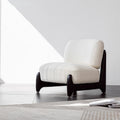 Solid wood cashmere sofa small apartment balcony wabi-sabi style leisure chair popular single lounge chair casual style electric