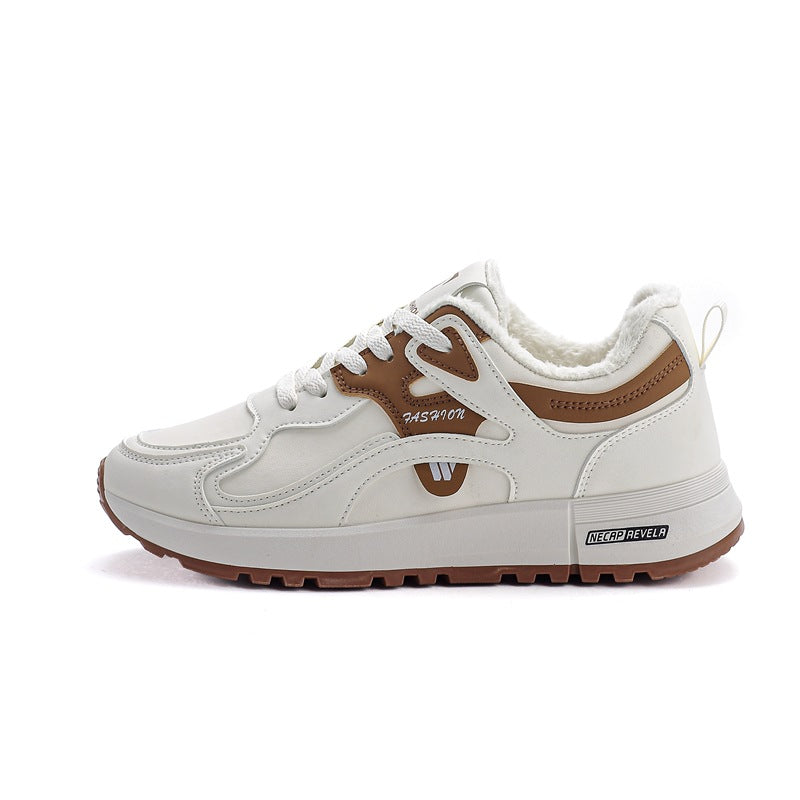 cotton shoes fleece-linedheattech genuine flats autumn winternew arrival soft bottom lightweight fashion sneakers women's shoes abrasion resistant