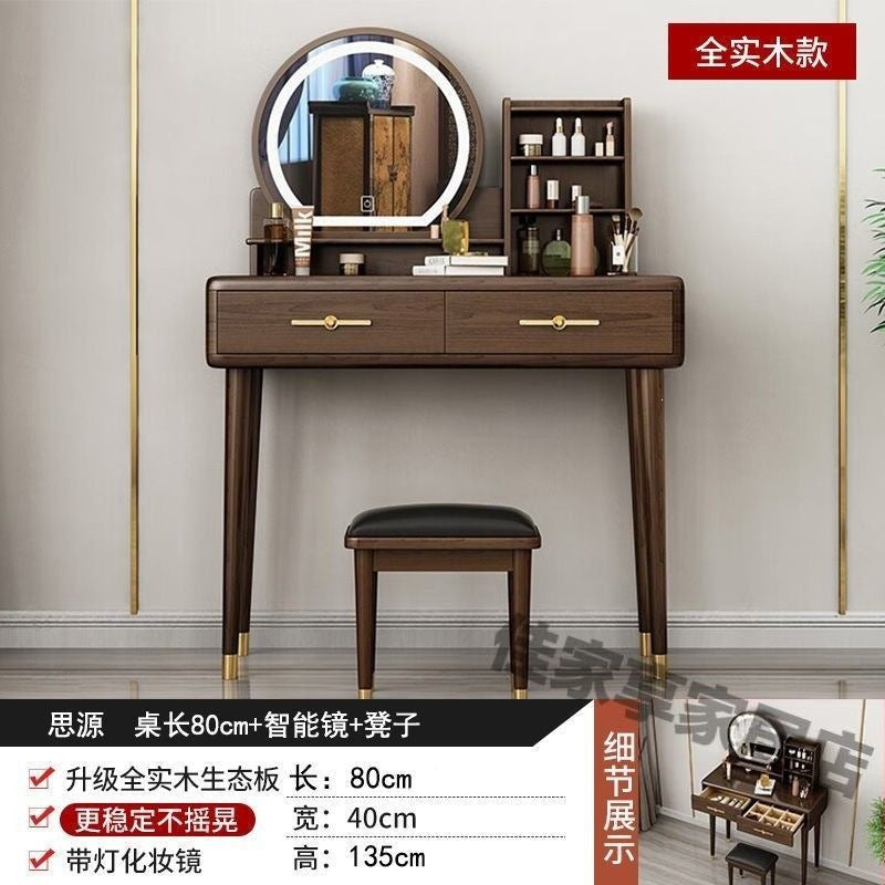 new chinoiserie modern dressing table bedroom casual makeup table with light storage cabinet all-in-one new makeup cabinet