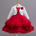 New arrival: three-piece children's formal dress set - lace princess dress for flower girls, model dress, kids dress