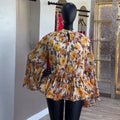 European and american cross-border women's fashion:  summer new arrivals - sweet & fresh floral print, cinched waist, lantern sleeve, short dress