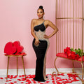 C6271 cross-border   fashion women's solid color rhinestone sleeveless cami maxi dress