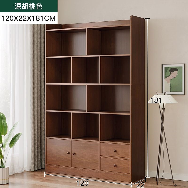 Bookcase floor-standing locker for home living room display cabinet wall-mounted storage locker bedroom with door dust-proof bookshelf