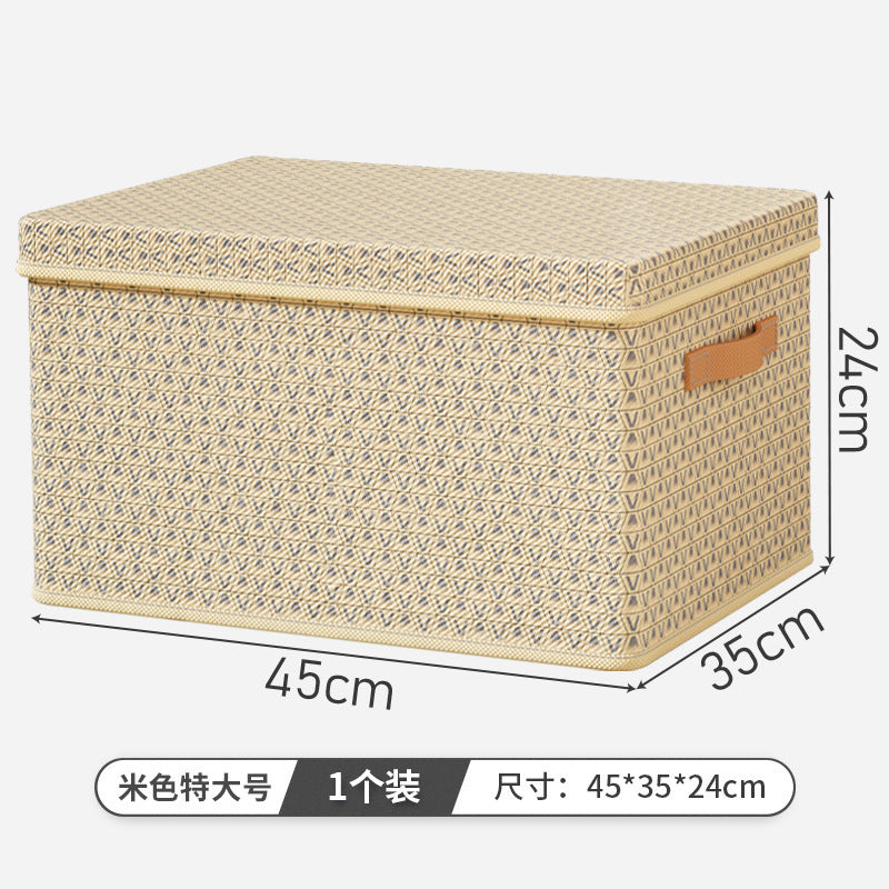 Clothes quilt storage box Thickened PP plate folding with lid storage box Pants storage artifact Home dormitory storage
