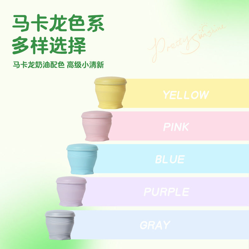 2025 new cross-border silicone macaron cup - cute & fun foldable water bottle, 180ml - promotional gift