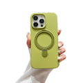 Suitable for apple 17promax mobile phone case liquid silicone magnetic holder iphone15 protective cover 12promax