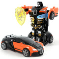Kids' impact-activated transforming inertia car - boys' toy, impact-transforming sports car, racing car - wholesale for night market, park, and street vendor goods