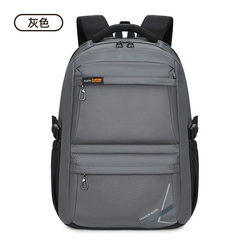 Ruipai Casual Backpack Male Junior High School Student School Bag Large Capacity Computer Backpack Spine Protection Burden Reduction Travel Bag