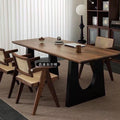 Walnut-colored living room desk, large workbench, large board dining desk, integrated conference desk, solid wood dining table