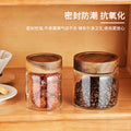 Airtight heat-resistant glass storage jar for kitchen, grains, coffee beans, collectibles, and more