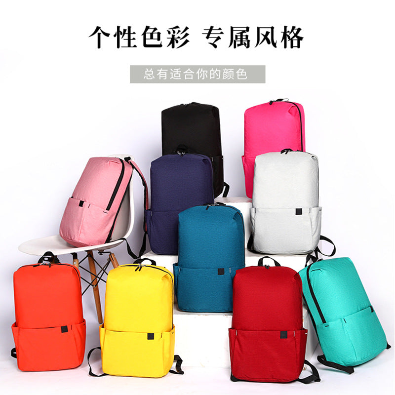 Solid color schoolbag girl Korean version light backpack female student cute Japanese leisure shopping travel small backpack