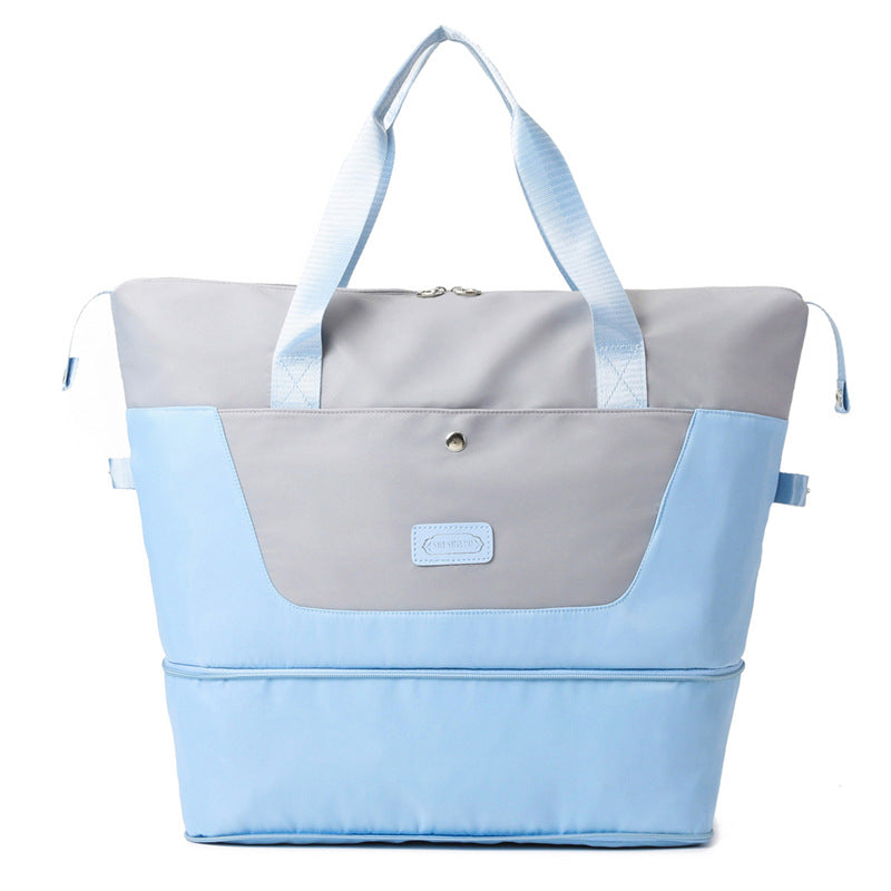 New travel bag, large-capacity wet and dry separation expansion duffel bag, women's sports swimming yoga fitness bag