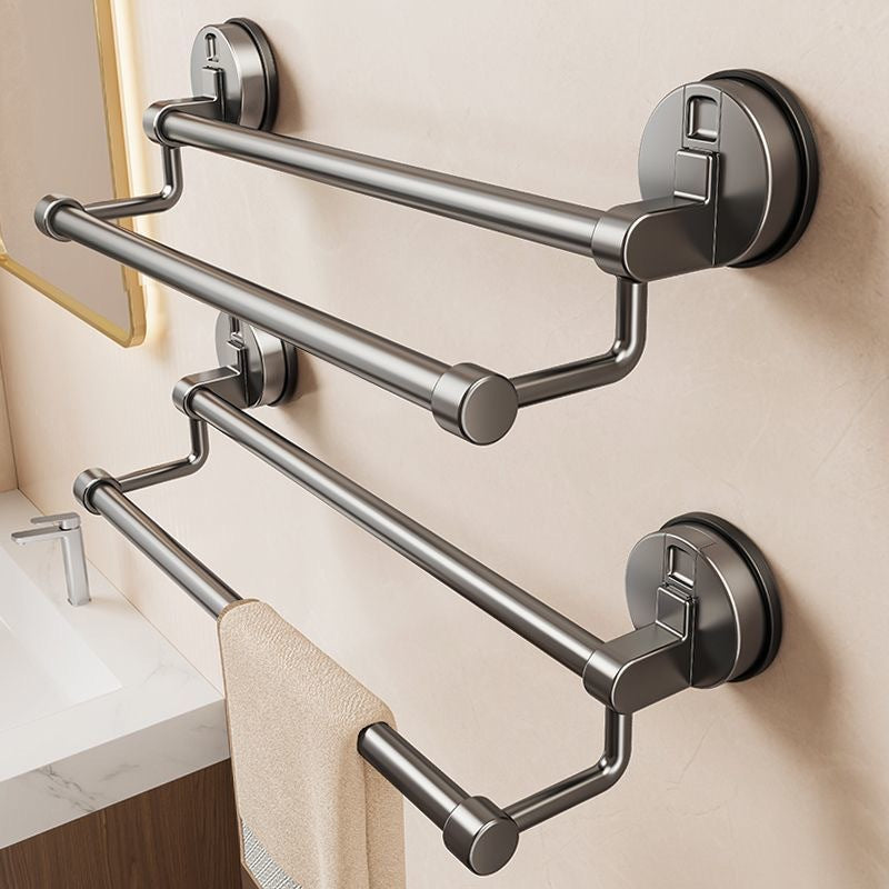 Suction cup bathroom towel rack, punch-free wall-mounted storage rack, bathroom towel double pole, restroom storage rack