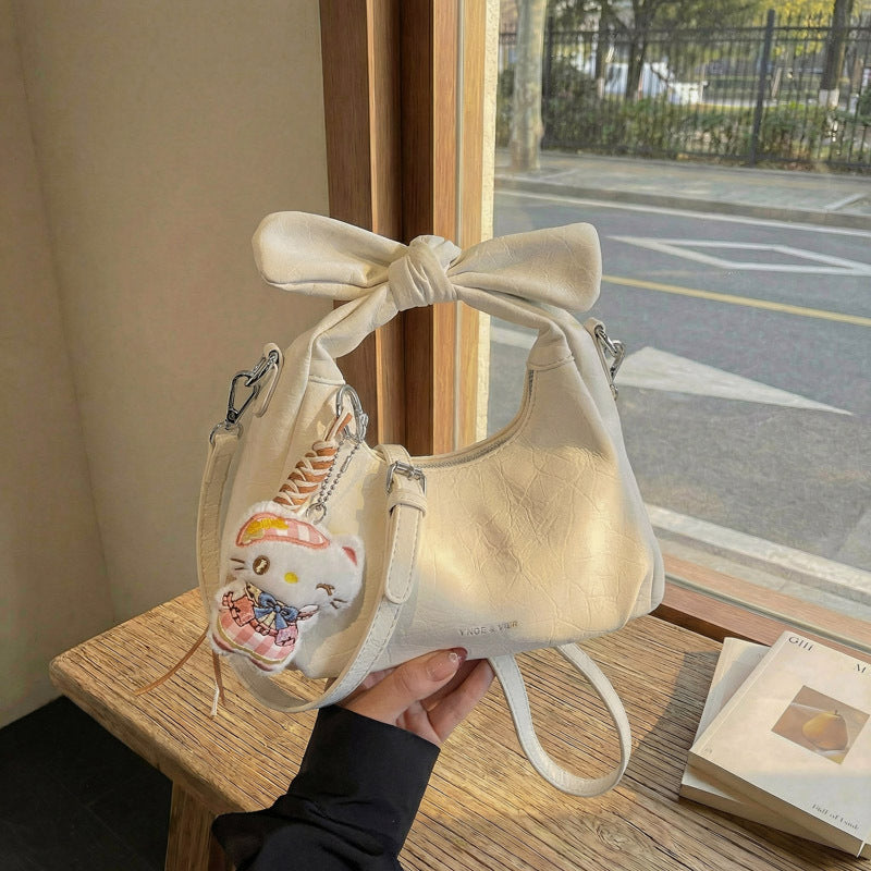 Sweet pleated handbag - 2026 spring new arrival - korean style fashion casual shoulder bag - minimalist chic crossbody bag