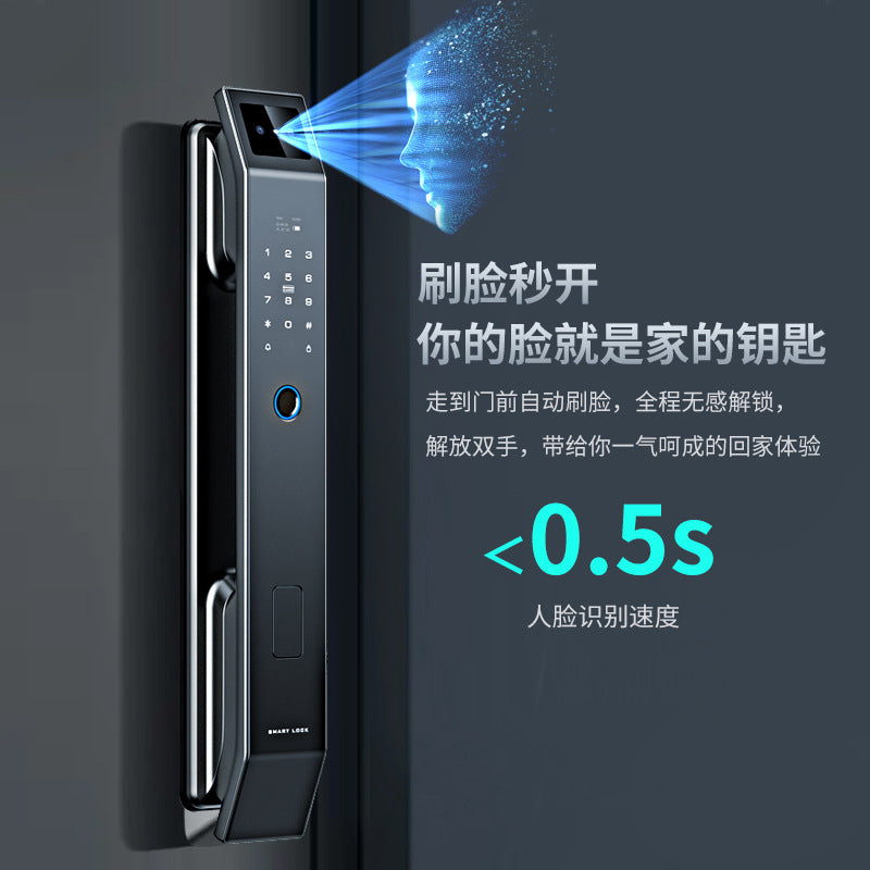 Tuya fingerprint lock entrance door face recognition smart lock manufacturer for home anti-theft door password lock wholesale new chinoiserie