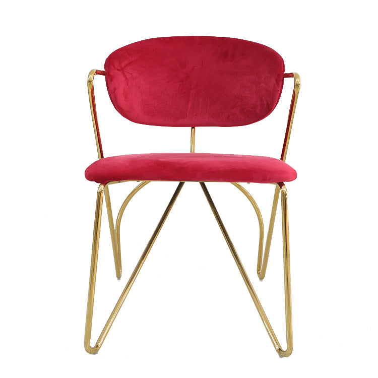 Custom export dining chair - italian modern minimalist iron armchair - light luxury high-end backrest chair
