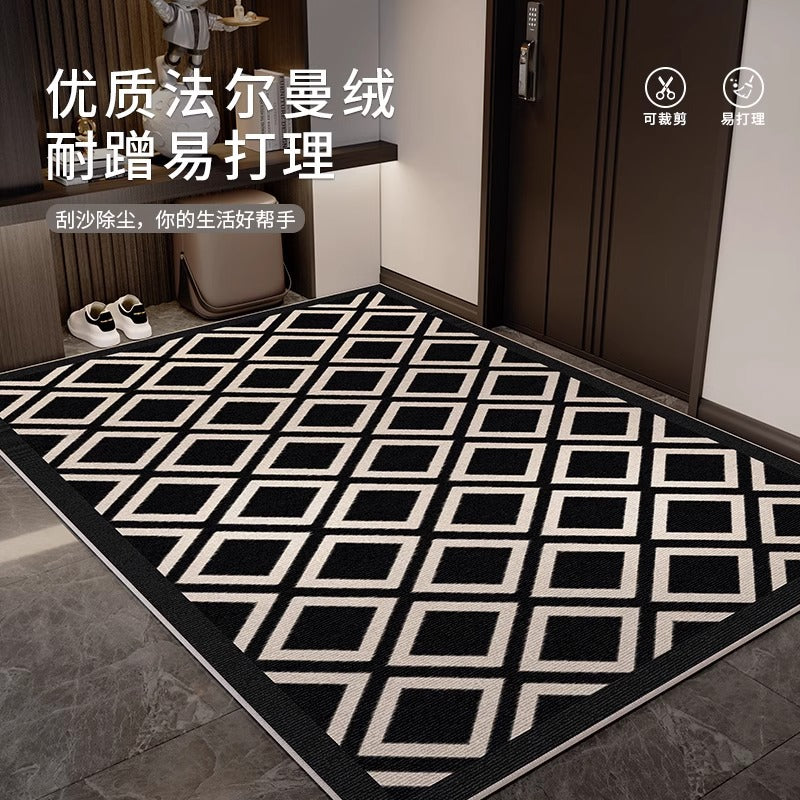 Entrance door mat, new  model: high-end, stain-resistant, wash-free, wipeable doormat for entryways