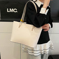 large-capacity casual tote bag classy sense of retropure color shoulder bag 2026new arrivalfashionwork clothing women's bag