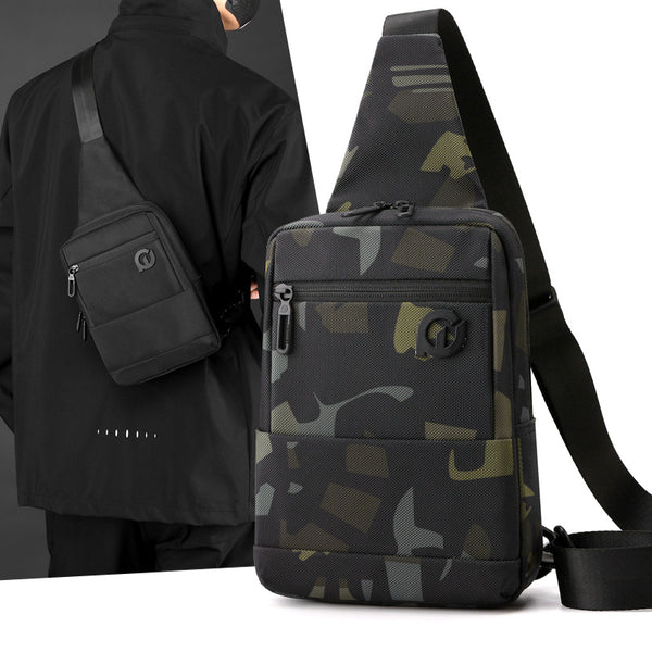WEPOWER New Simple Breast Bag Men's Crossbody Bag Shoulder Bag Large Capacity Crossbody Bag Casual Shoulder Bag