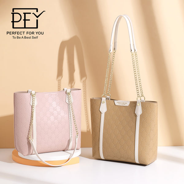 Wesson bag women's large-capacity fashion pu shoulder bag versatile tote bag chain shopping bag handbag