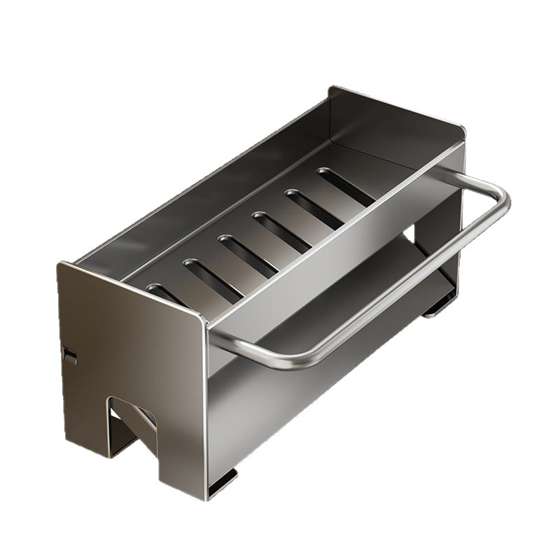 Kitchen drain rack, sink, dish soap, sponge, cloth, storage rack, drain artifact, steel wire ball, sink storage rack