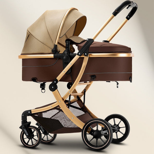 Baby stroller, light folding, can sit and lie down, high landscape sleeping blue switching to newborn children, baby stroller wholesale
