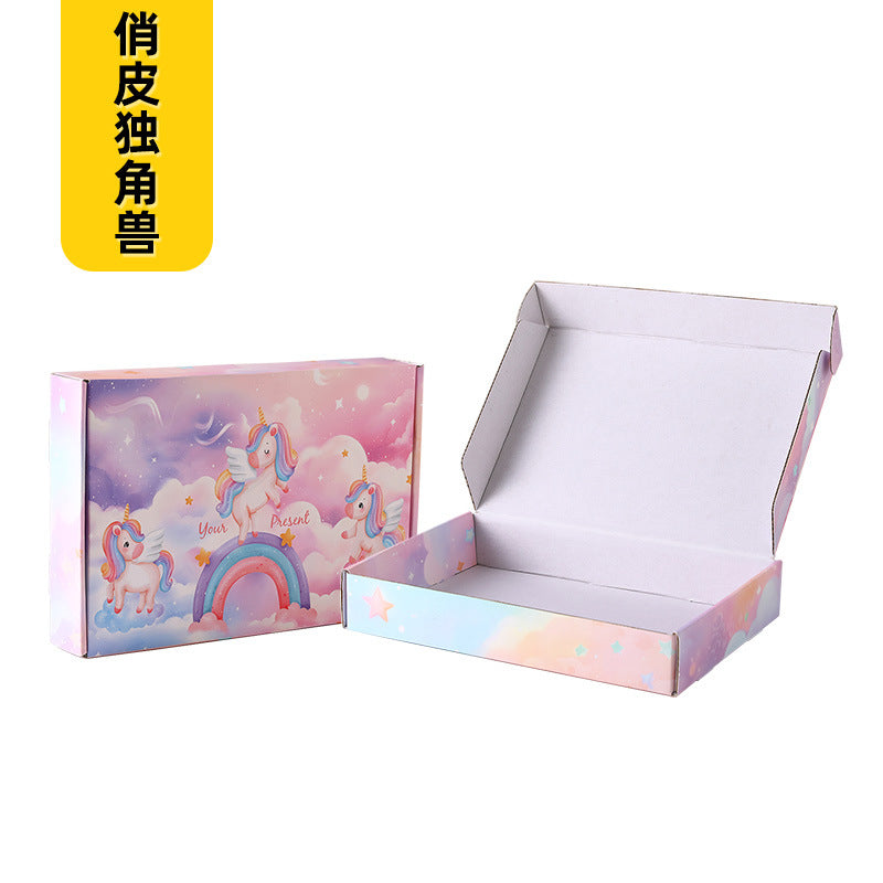 Airplane box spot pet underwear clothing corrugated packaging courier box Hanfu wearing armor color carton customization