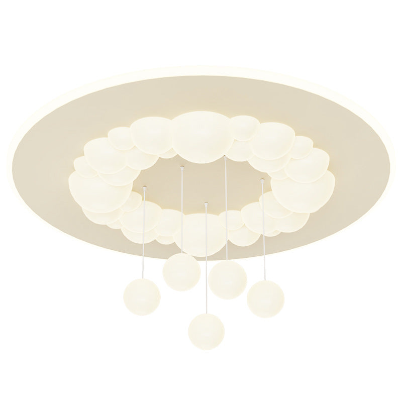 Living room light cream wind Internet celebrity new small hanging ball bubble ceiling light romantic atmosphere bedroom lighting whole house package