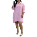 summer new women's clothing: cross-border  fashionable & elegant striped single-breasted loose-fit blouse (suitable for us & european markets)