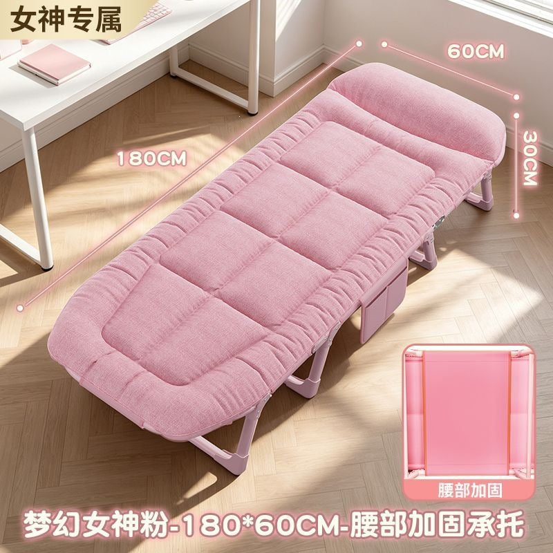 Folding bed office single lunch break handy gadget recliner for home simple bed outdoor portable hospital escort camp bed