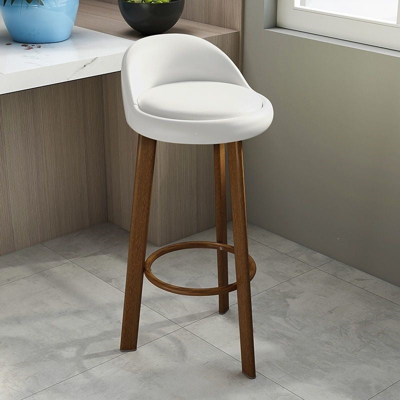 Bar stool, light luxury modern minimalist design, backrest included, bar-specific chair, high stool for home use, bar chair, solid wood