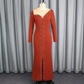 Elegant mesh see-through round neck commute dress - 3d beaded, cinched waist, bodycon, slit dress