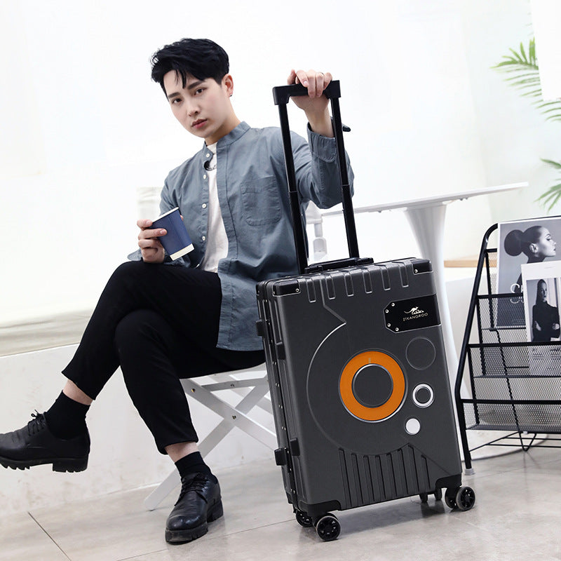 Hongfu Kangaroo Customs Lock Aluminum Frame Trolley Case Silent Universal Wheel Luggage Female Suitcase Male Password Box 20 2