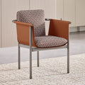 Embroidered velvet + orange saddle leather [gun gray stainless steel]