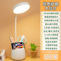 White - rechargeable & plug-in - pen holder design [tri-color temperature + stepless dimming] + data cable + charging adapter
