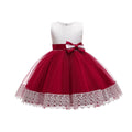 kids dress color matching style fluffy wedding dress princess dress girldress baby first birthday